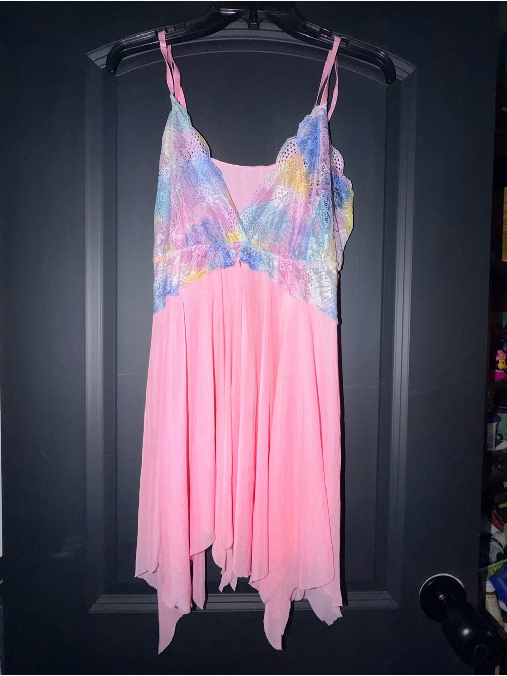 Plus Size Pastel Lace Babydoll chemise nightgown 1x